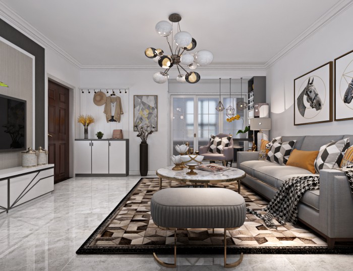 東郡閱山85㎡ 北歐風格裝修效果圖